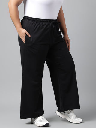 Ambition Women Plus Size Wide Leg Relaxed Fit Training Track Pants