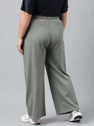 Ambition Women Plus Size Wide Leg Relaxed Fit Training Track Pants