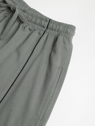 Women Grey Mid-Rise Relaxed-Fit Track Pants