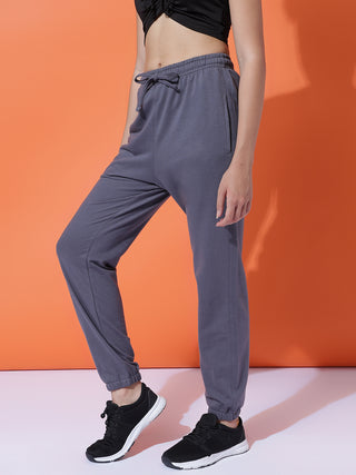 MKH Women Grey High Rise Track Pants