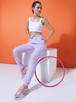 MKH Women Purple Gym Track Pants
