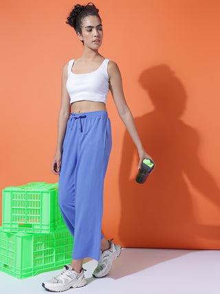MKH Women Solid Track Pants with Elasticated Waistband