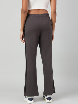 MKH Women Grey Flared Track Pants