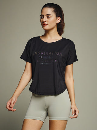 MKH Women Black SwiftCore Outdoor Running Top