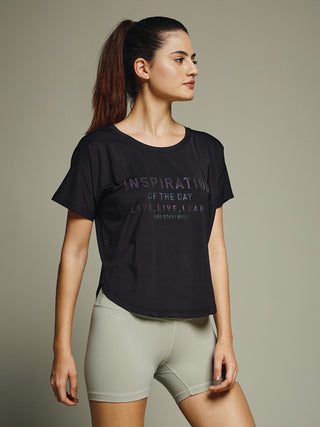 MKH Women Black SwiftCore Outdoor Running Top