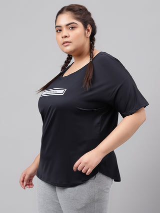 MKH MENTAL HEALTH MATTER WOMEN BLACK DRI-FIT RELAXED FIT T-SHIRT
