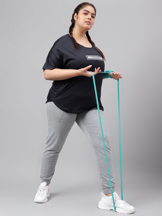 MKH MENTAL HEALTH MATTER WOMEN BLACK DRI-FIT RELAXED FIT T-SHIRT