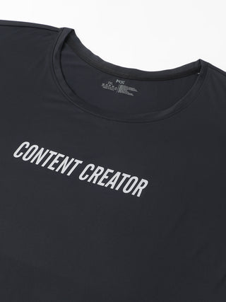 CONTENT CREATOR WOMEN BLACK DRI-FIT RELAXED FIT T-SHIRT