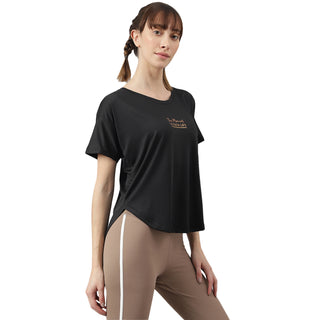 MKH Black Women Moment Dri-Fit Relaxed Fit T-Shirt