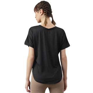 MKH Black Women Moment Dri-Fit Relaxed Fit T-Shirt