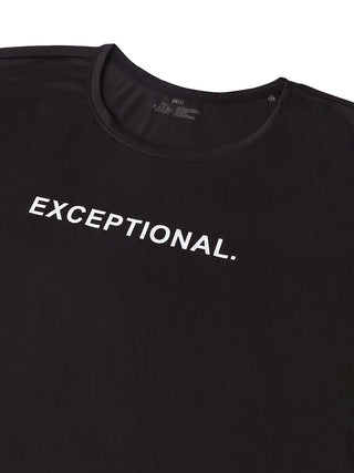 EXCEPTIONAL WOMEN BLACK DRI-FIT RELAXED FIT T-SHIRT