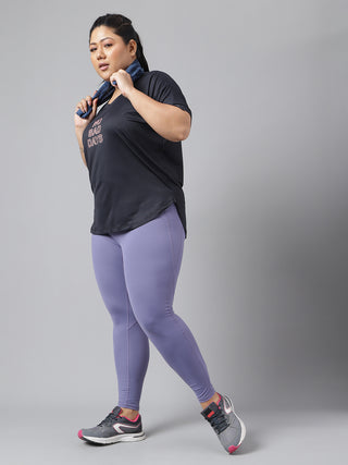 NO BAD DAYS WOMEN BLACK DRI-FIT RELAXED FIT T-SHIRT