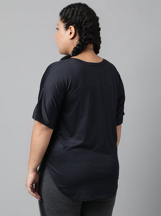MKH MENTAL HEALTH MATTERS WOMEN BLACK DRI-FIT RELAXED FIT T-SHIRT