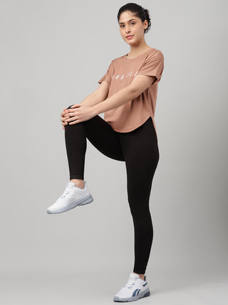 MKH Mocha Women DryMotion Core Activewear T-Shirt