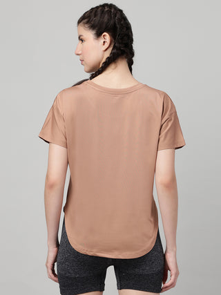 MKH Women Brown Comfort Everyday Comfort Printed T-Shirt