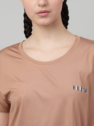 MKH Women Brown Comfort Everyday Comfort Printed T-Shirt