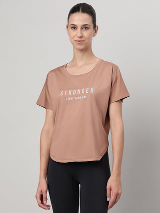 MKH Mocha Women MotionWeave Lightweight Fitness Tee