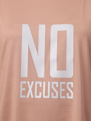 MKH Women Brown FlexTrack Gym Fitness Top