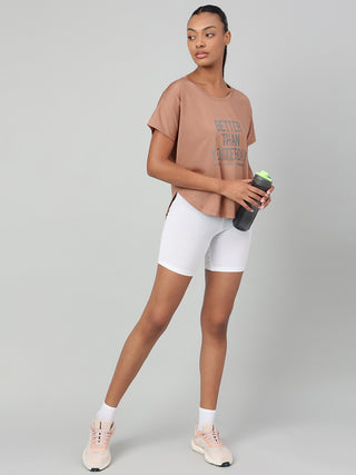 MKH Women Brown CoolRush Running Workout Top