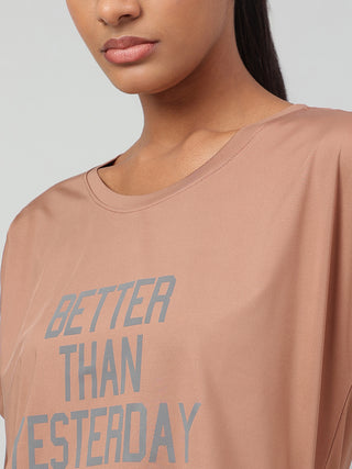 MKH Women Brown CoolRush Running Workout Top