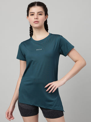 MKH Women Teal Everyday Everyday Comfort Printed T-Shirt