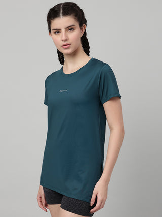 MKH Women Teal Everyday Everyday Comfort Printed T-Shirt