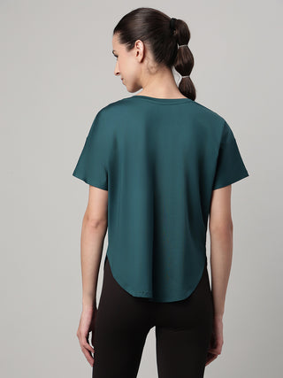 MKH Women Teal Stylish Lifestyle Typography T-Shirt