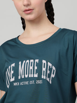 MKH Women Teal DryStride Gym Training Top