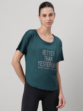 MKH Women Teal SwiftTrail Outdoor Gym Top