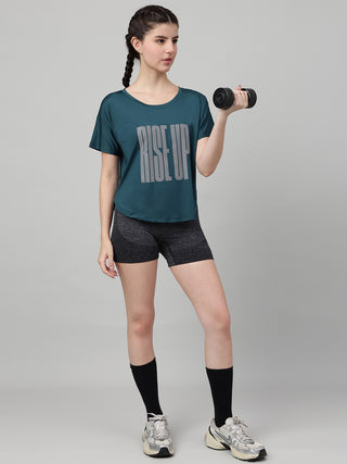 MKH Women Teal AirDynamic Fitness Activity Top