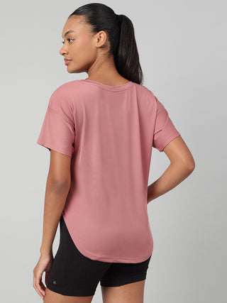 MKH Onion Pink Women DryEase Comfort Fitness Tee