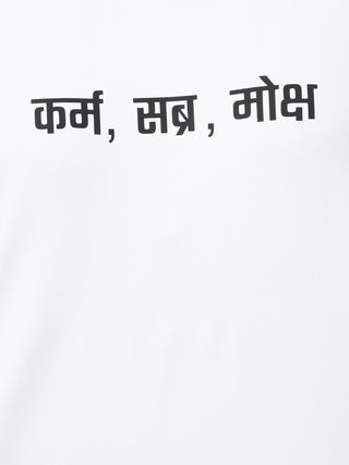 MKH Women White Contemporary Statement Typography Casual T-Shirt