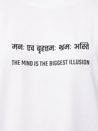 MKH Women White Essential Modern Typography Graphic T-Shirt