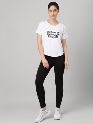 MKH White Women PowerVent Lightweight Training Tee