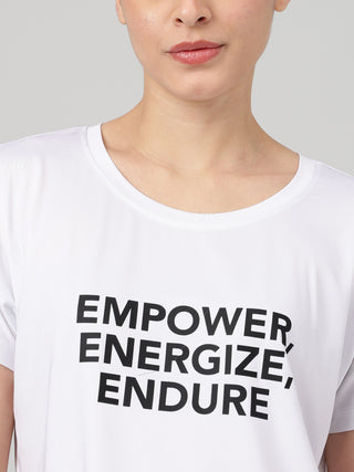 MKH White Women PowerVent Lightweight Training Tee