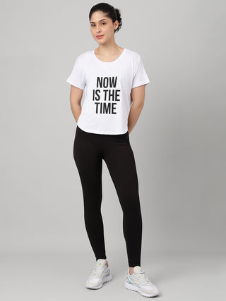 MKH Women White ActiveSprint Gym Training Plus Size Top