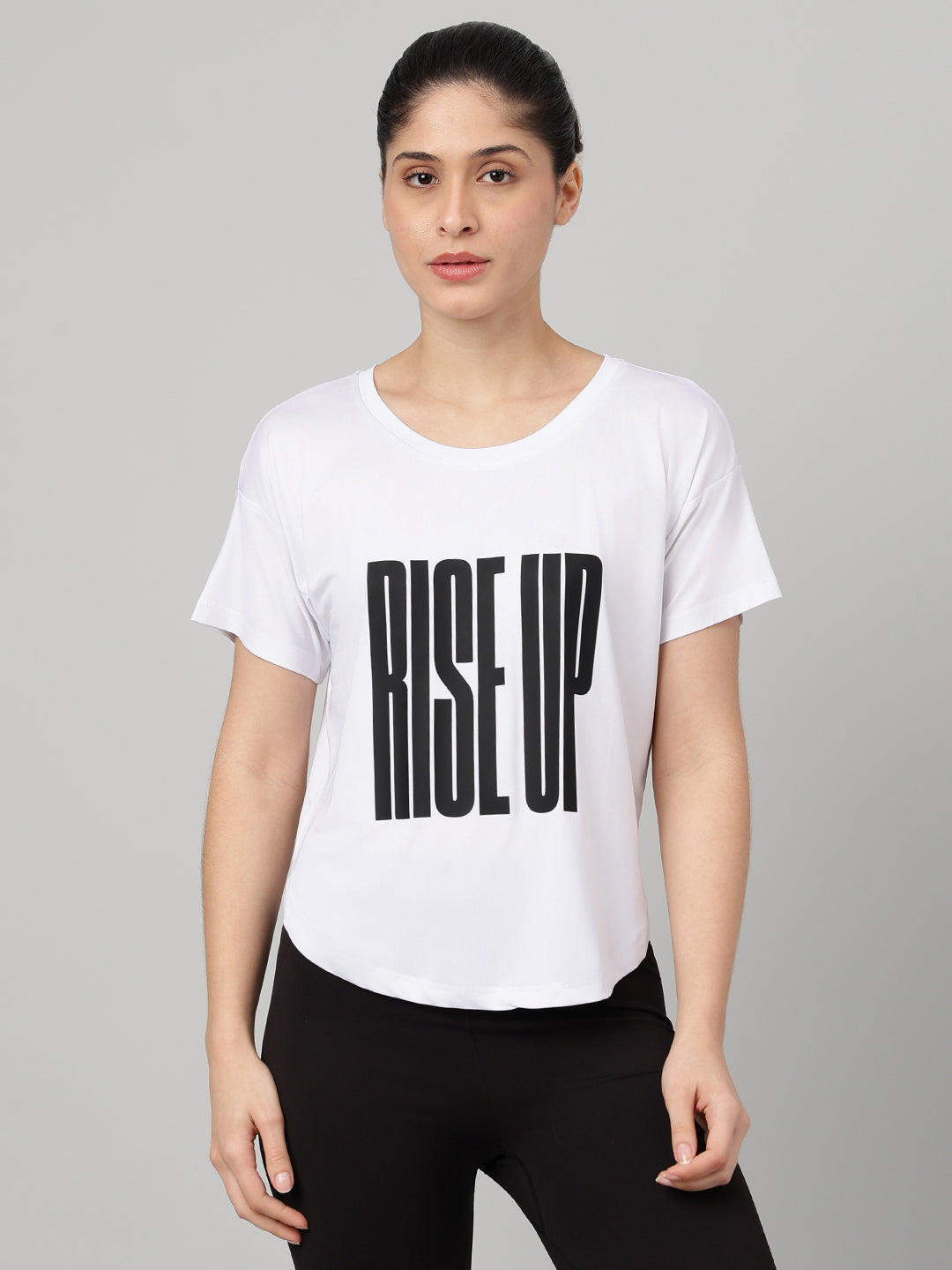 MKH White Women ActivePulse Quick Dry Gym Top