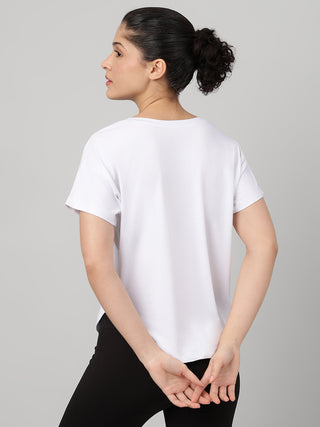 MKH White Women FlowFit Lightweight Training Tee