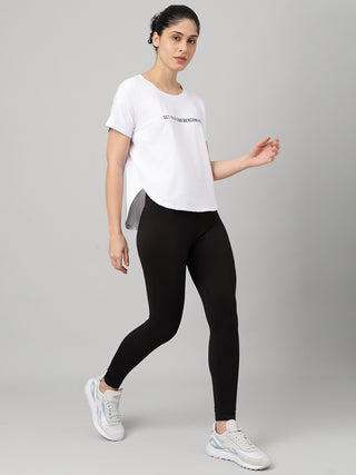 MKH White Women FlowFit Lightweight Training Tee