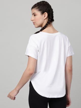 MKH White Women CoolPulse Breathable Active Tee