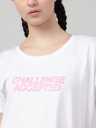 MKH White Women MoveLite Quick Dry Sports Tee