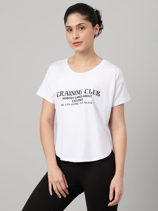 MKH Women White FreshRush Daily Workout Plus Size Top