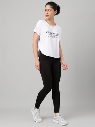 MKH Women White FreshRush Daily Workout Plus Size Top