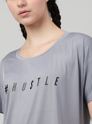 MKH Light Grey Women AirTrack Running Fitness Tee