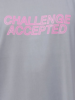 MKH Women Grey Daily Wear Modern Typography Graphic T-Shirt
