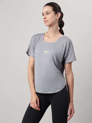 MKH Light Grey Women AeroFit Core Sports Tee