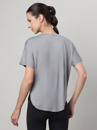 MKH Light Grey Women AeroFit Core Sports Tee