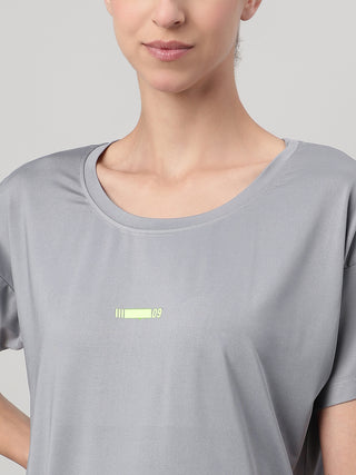 MKH Light Grey Women AeroFit Core Sports Tee