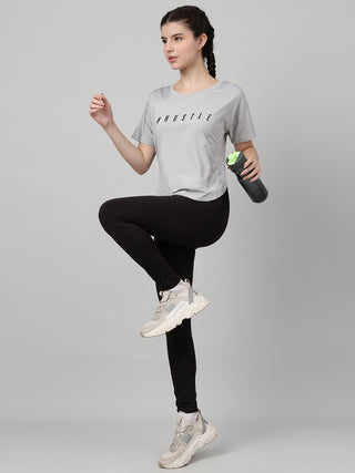 MKH Sand Grey Women SwiftCore Lightweight Gym Tee