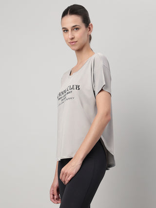 MKH Sand Grey Women NeoDry Performance Workout T-Shirt